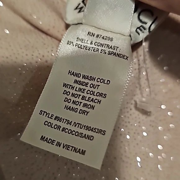 EN FOCUS Studio woman Sparkly Nude + Gold Sheer Tank Dress 16W NWT - Picture 14 of 14